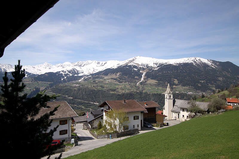 Ausblick vom Appartement 1 im Haus Karlspitz