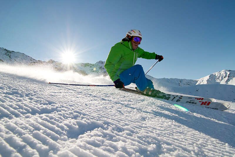 Skifahrer im Kaunertaler
